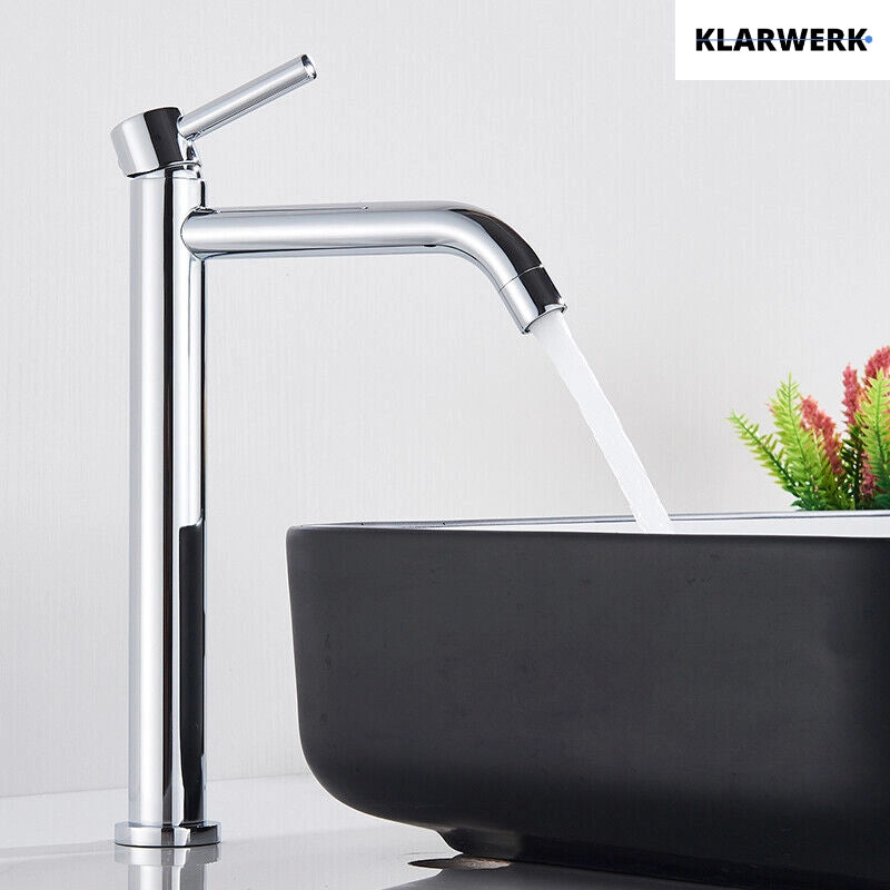Giulia | Rubinetto da bagno alto Hotel Gastro cromato lucido |. Rubinetto in acciaio inossidabile premium per lavabo alto |Rubinetto ad alta pressione