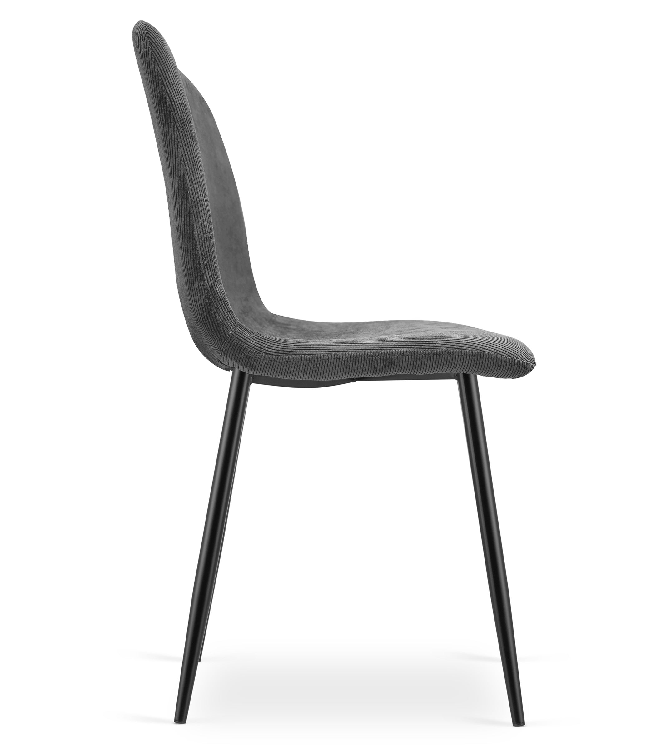 Poltrona imbottita in velluto a coste VALORA RIFT per soggiorno - Grigio x 2