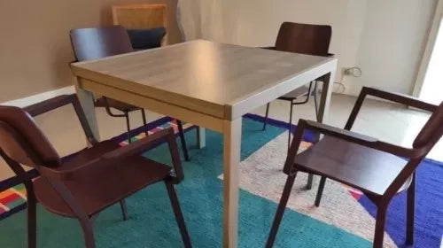 Tavolo allungabile tortora moderno 90x90x75h (664) - Mobili 2G