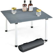 Folding Outdoor Camping Table with Carrying Bag for Picnics and Party-Gray