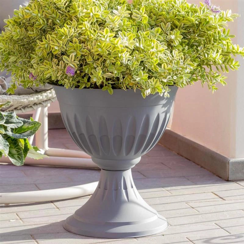VASO PVC A CALICE Ø cm 43 x h.46 lt.20 - grigio  - BAMA