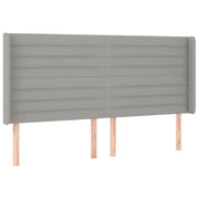 Testiera | Testata ad Orecchio Grigio Chiaro 183x16x118/128 cm in Tessuto