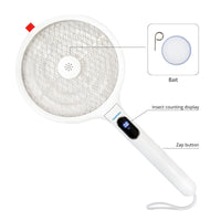 Racchetta Antizanzare Elettrica Pieghevole Ricarica USB Esca Inclusa | DAEWOO, Colore Nero