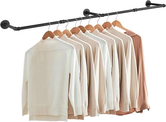 Cassettone per abbigliamento rustico per parete - Spaziale - 1-unità - Nero - Acciaio