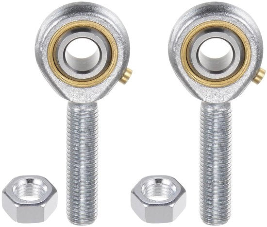 Scharnieruiteinde 2 pezzi [Id 5/16", dritto a 5/16-24] - Scharnierlagers connettori in acciaio inossidabile verniciato