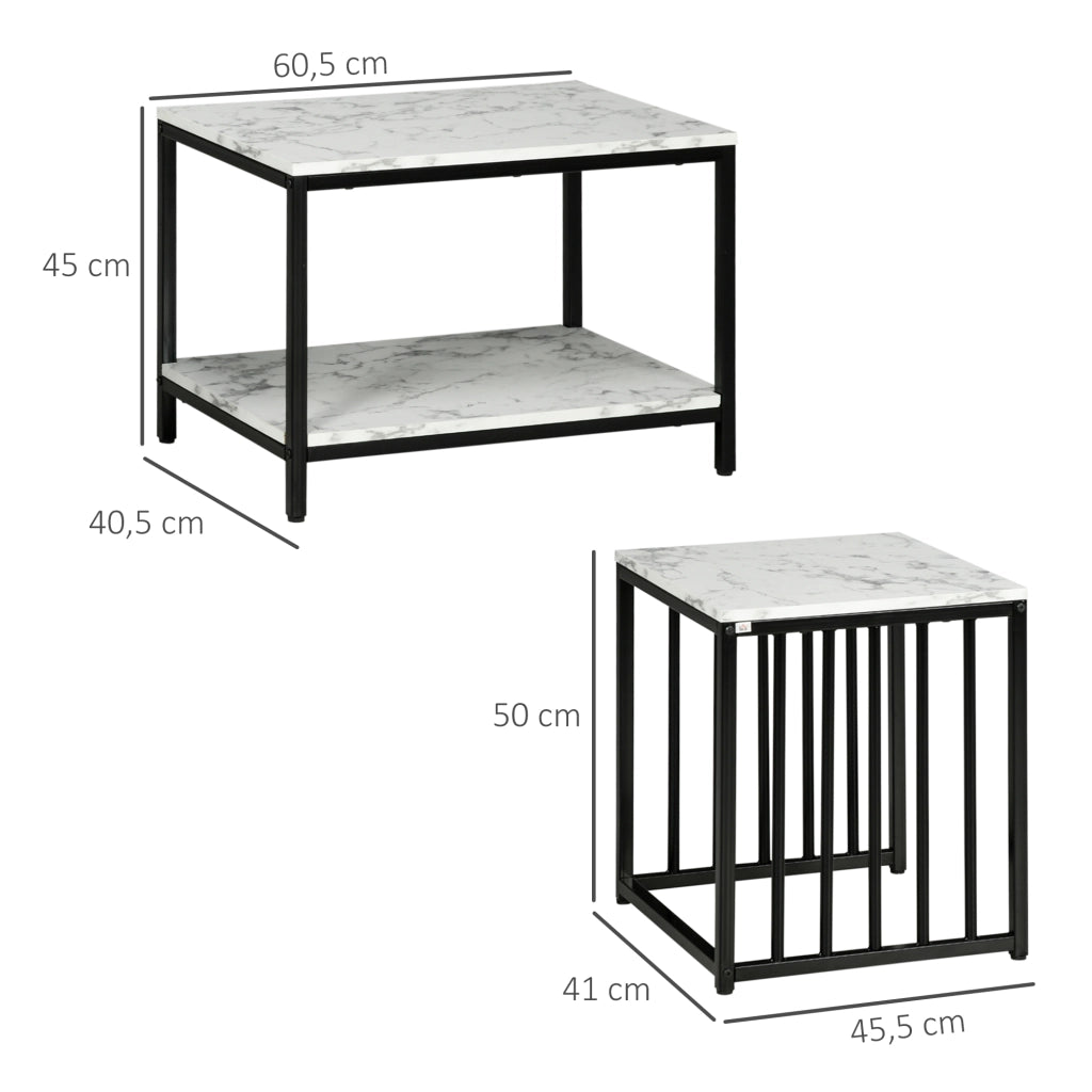 Tavolino da caff¨¨ ¨C zephmum ¨C effetto marmo e legno, metallo