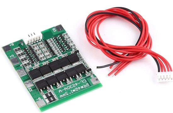 Sistema di Gestione di Batteria 1S4P 14.8V 12V 30A BMS Pannello PCB Protezione Bilanciamento dei Fili