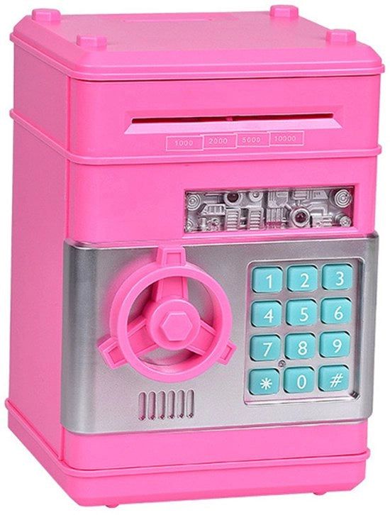 cassettificio/dispensa automatica con musica e caricatore automatico di monete (rosa)