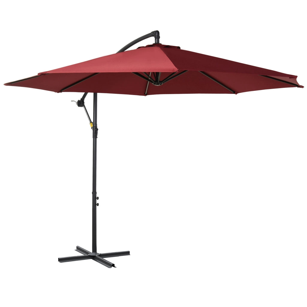 Ombrellone da Giardino Parasole Inclinabile ¨C Zephmum ¨C Grigio ?295 cm Base in Acciaio