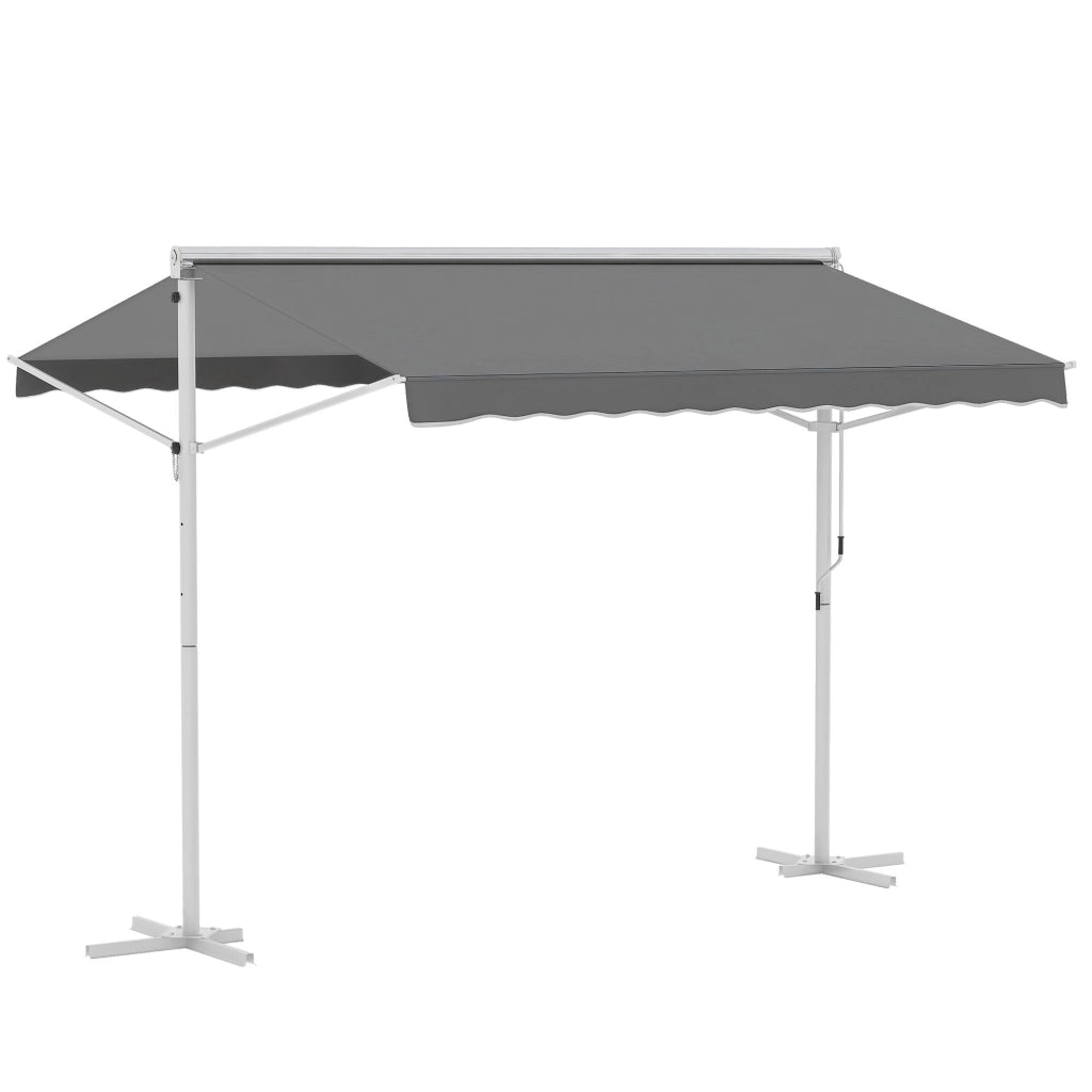 Tenda da giardino 3x3m ¨C zephmum ¨C Bianco grigio poliestere acero