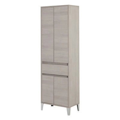 Colonna bagno da terra L. 60 cm Way rovere chiaro 4 ante e 1 cassetto