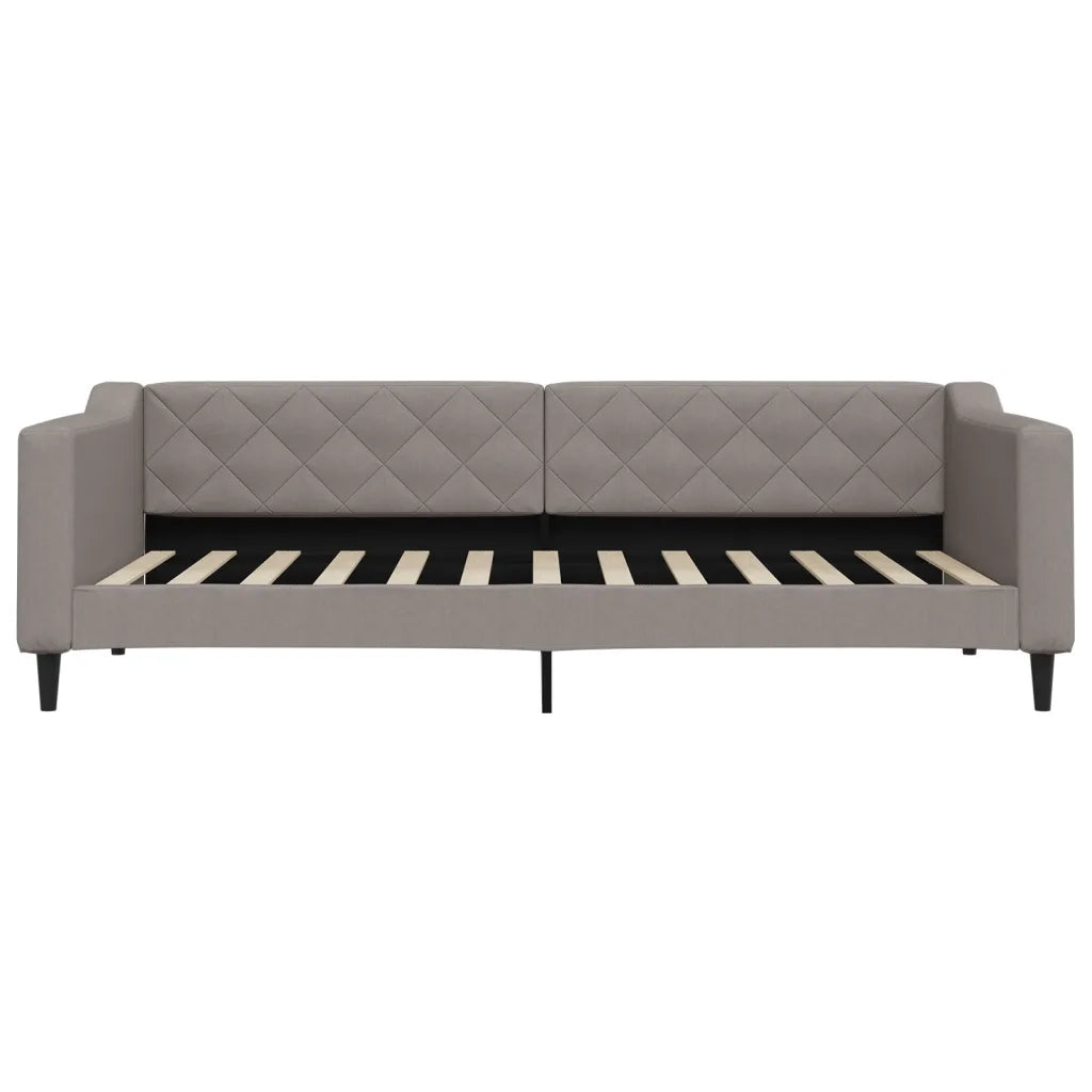 vidaXL Divano Letto Estraibile con Cassetti Tortora 90x200 cm Tessuto