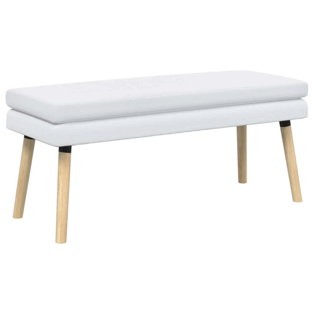 Panchina a doppio strato Bianco 110 x 40 x 47 cm Tessuto 42038456