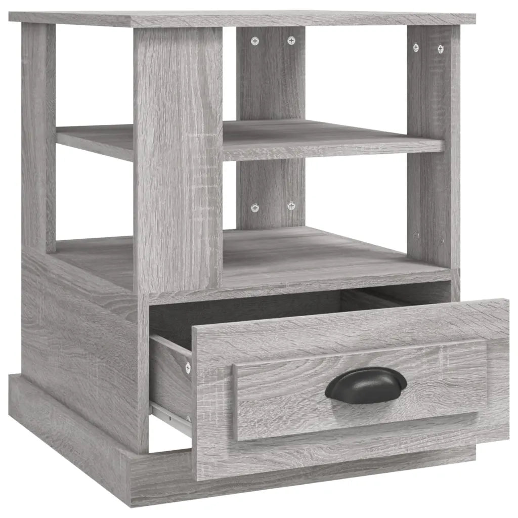 Tavolino Grigio Sonoma 50x50x60 cm in Legno Multistrato