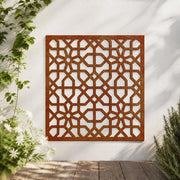 Garden Wall Decoration 55x55 Cm Corten Steel Moorish Design