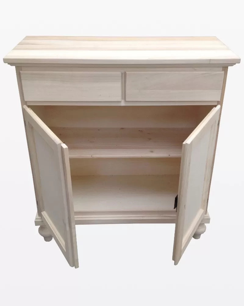 Madia credenza 2 porte legno massello tinta noce 90x40x94 (954) - Mobili 2G