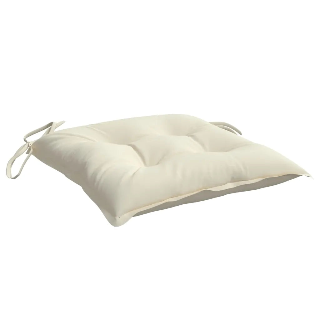 Cuscini per Sedia 2pz Bianco Crema 40x40x7 cm in Tessuto Oxford 361456