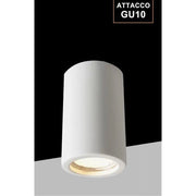 Trade Shop - Porta Faretto Lampada Soffitto Gu10 Cilindro Gesso H110mm Verniciabile Gs-c110-t -