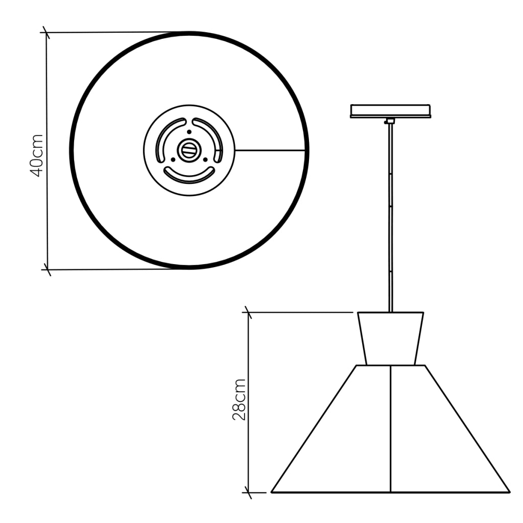 Lampada a sospensione Conical teak Ø40 E27 Quintiesse