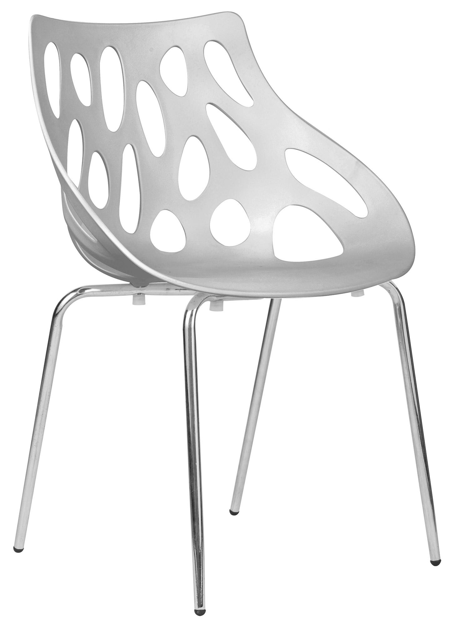 Set 4 Sedie Attesa da Ufficio in Polipropilene Tosini Orlando Bianche