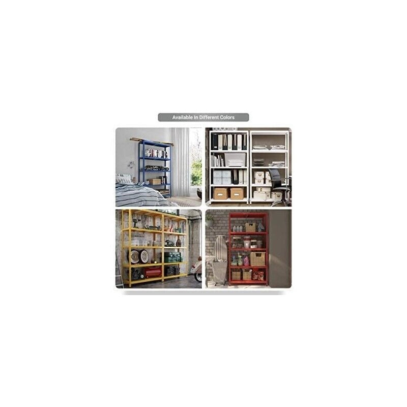SCAFFALE IN METALLO GIALLO ETTORE KIT BULLONI 100 X 40 X H 187 CM 5 RIPIANI