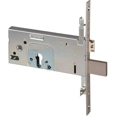 SERRATURA METALLO INFILARE 56357 CISA  B.Q INOX F.MM 22 F.SAG.TRI+SCR+Q8 H.MM 64 E.MM 100