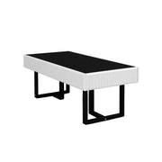Set di Mobili da Soggiorno con 1 Mobile TV e 1 Tavolino da Caff??; Contenimento Integrato; per Soggiorno Moderno; MDF e Pannello Truciolare; Nero e Bianco