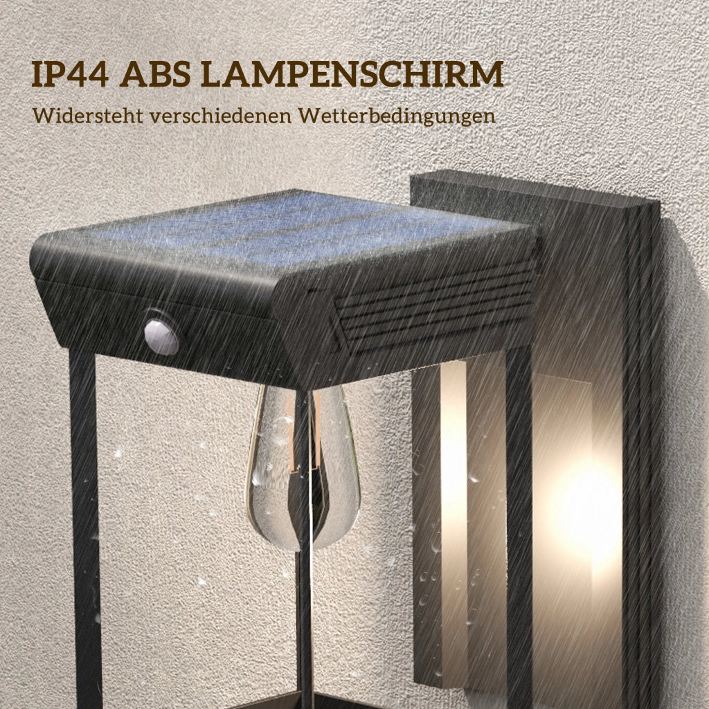 Lampada Solare da Esterno con Sensore di Movimento ¨C zephmum ¨C Nero 14x24x24 cm