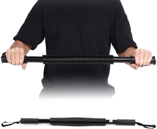 Espansore di Seno 80 kg - Allenatore di Forza Braccio - Allenatore Braccio - Apparecchio Fitness - Allenamento Spalle - Nero, Acciaio Verniciato
