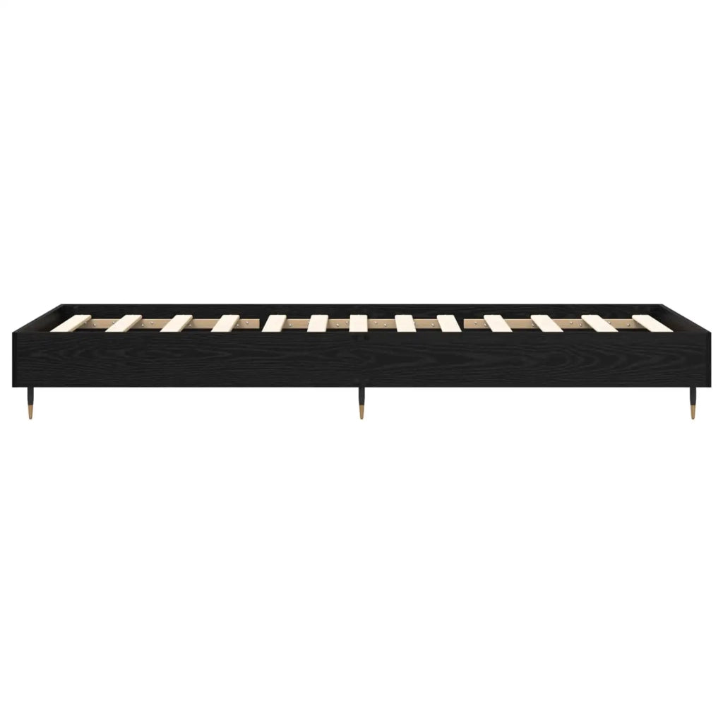 Struttura del letto-Giroletto Rovere Nero 80 x 200 cm 459928