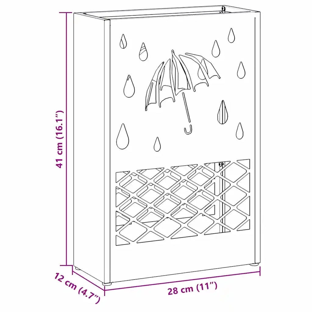 Supporto per Ombrellone Nero 28 x 12 x 41 cm Acciaio CFW3304232