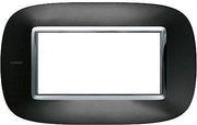 Pannello ovale 4 moduli nero carbone - HB4804XS con viti