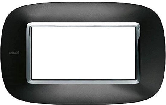 Pannello ovale 4 moduli nero carbone - HB4804XS con viti