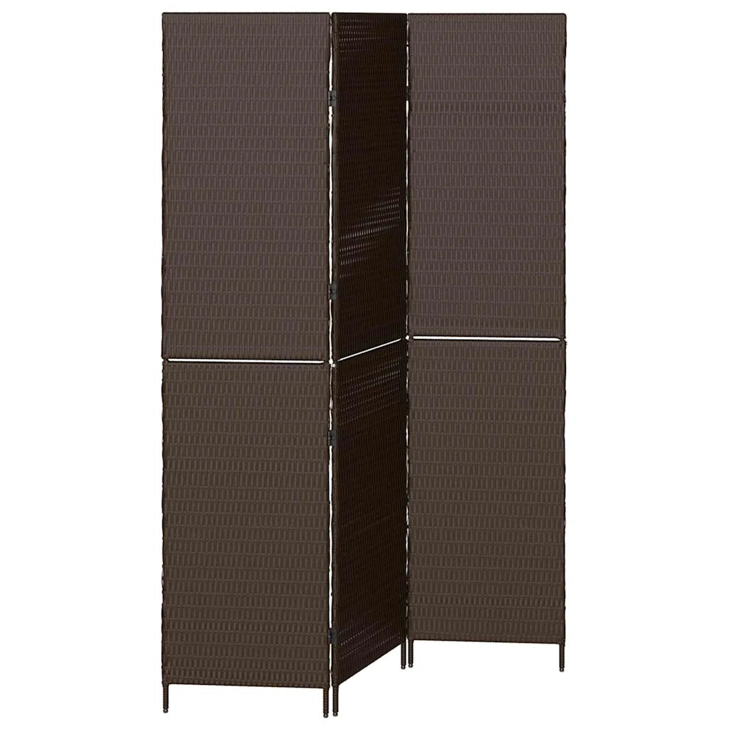 Divider per stanze | Paravento | Divisorio Ambienti Marrone 146 x 180 cm polyrattan