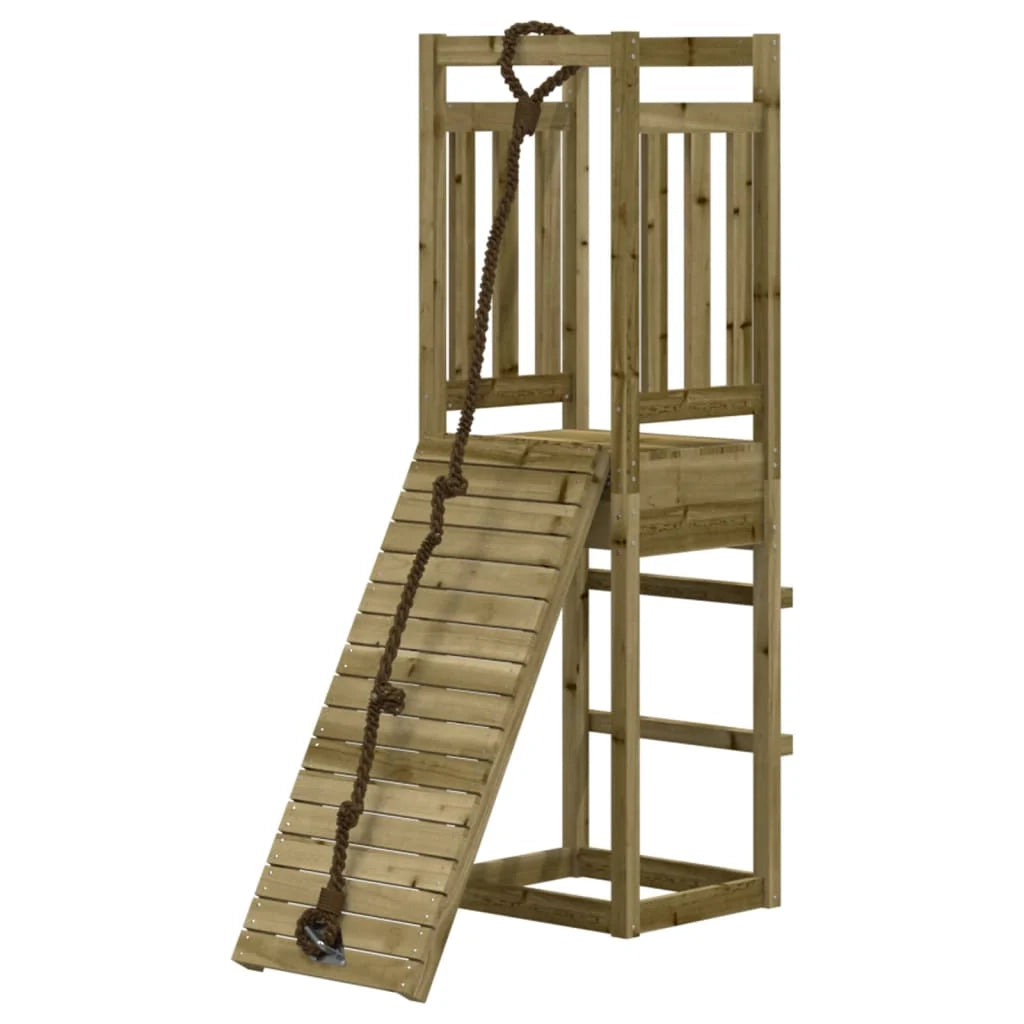 Casetta da gioco con parete da arrampicata in legno di pino impregnato 02_0004914