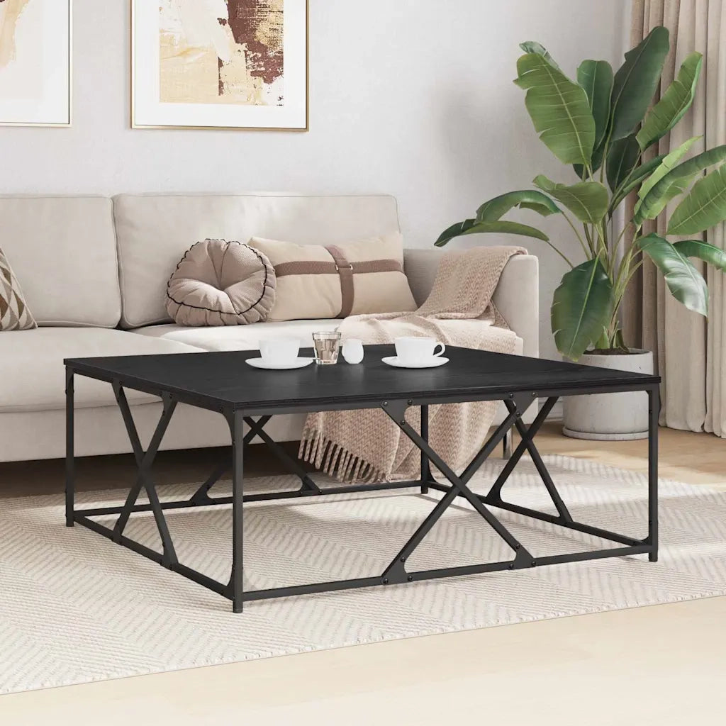 Tavolino da salotto Rovere Nero 100 x 100 x 40 cm