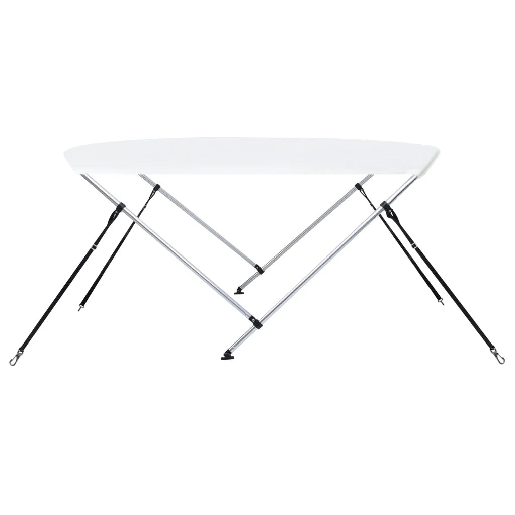 Bimini di Prua con Tendalino a 2 Archi Bianco 150x120x110 cm 93123