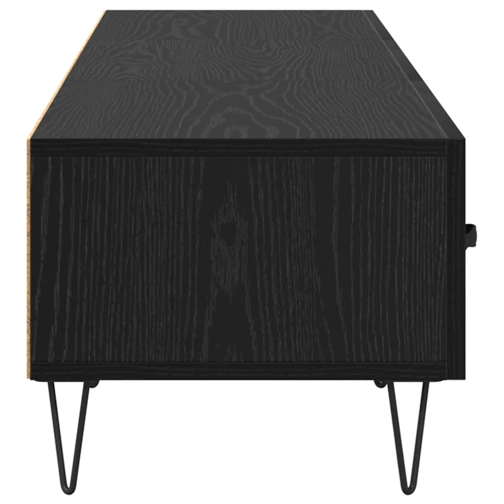 Mobile TV Rovere nero 150 x 36 x 30 cm Legno multistrato 882328