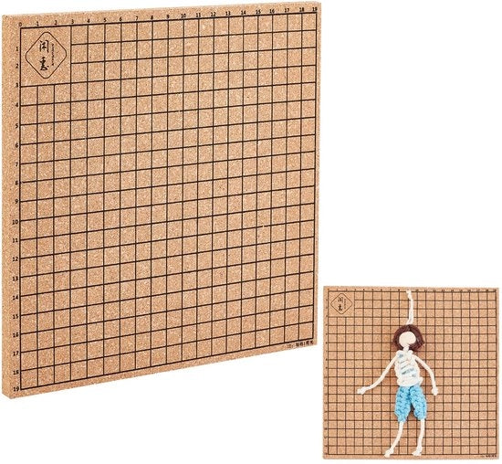 Tavolo per Macramè Bicchiere Duplice 20x20 cm - Cuoio - Progetti di Intrecci - Spillini T - Aiuto Artigianale - Cerchi/Raschi - Tavolo per Ricamo