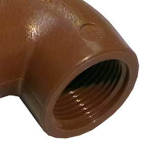 Gomito a 90° ff in pp marrone