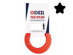 FILO PER DECESPUGLIATORE IN NYLON PENTAGONO ARANCIO- - ø mm. 3 in matassa da mt.100 - 1 pezzi EXCEL