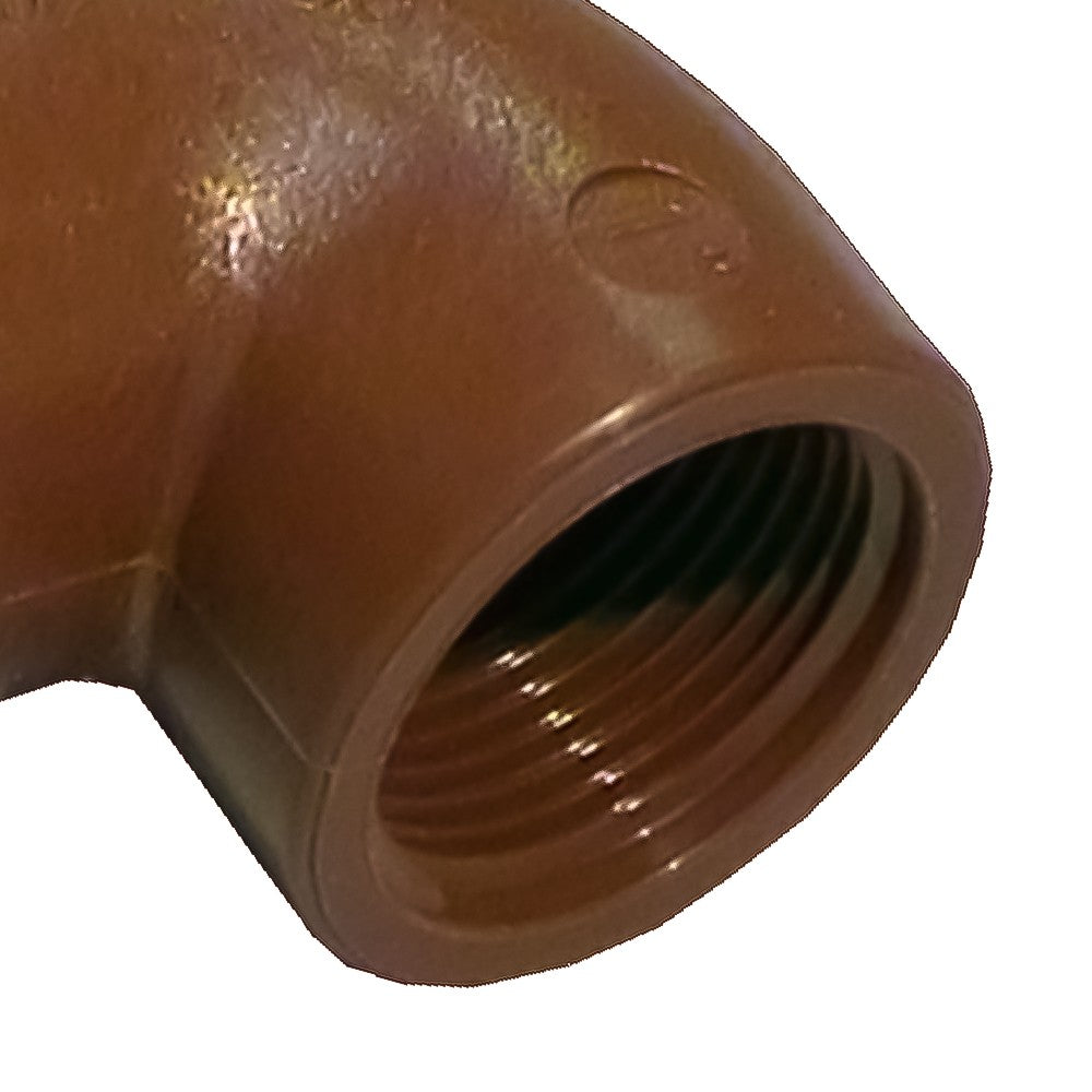 Gomito a 90° ff in pp marrone