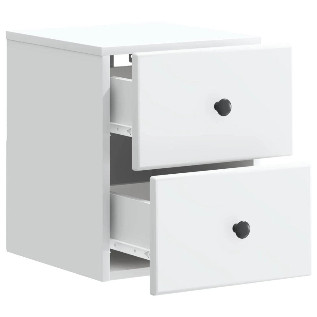 Mobiletto da notte a muro con cassetto Bianco 34,5 x 33 x 40 cm 899145