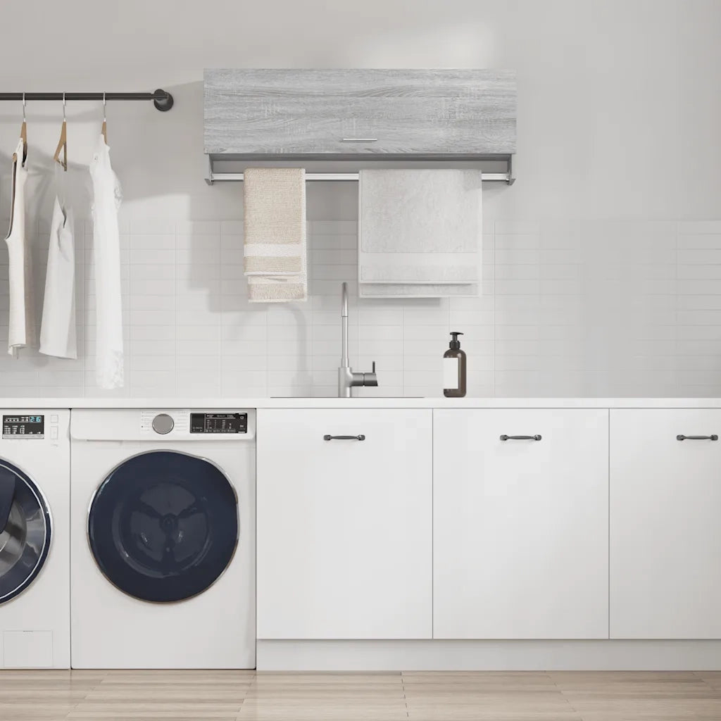 Armadio Grigio Sonoma 100x32,5x35 cm in Legno Ingegnerizzato cod mxl 75683