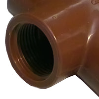 Raccordo "t" fff in pp marrone