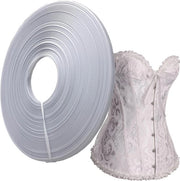 Correttore Panty Shaping in Poliestere per Abbigliamento, Shapewear e Sposa (Bianco, 8 mm) con 45 Yarde