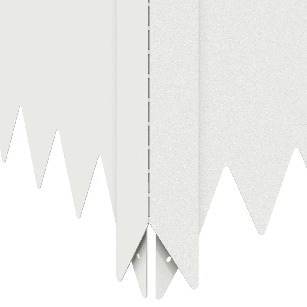 Bordura per Prato 4 pz 100 x 60 x 20 cm Acciaio Bianco 8008934