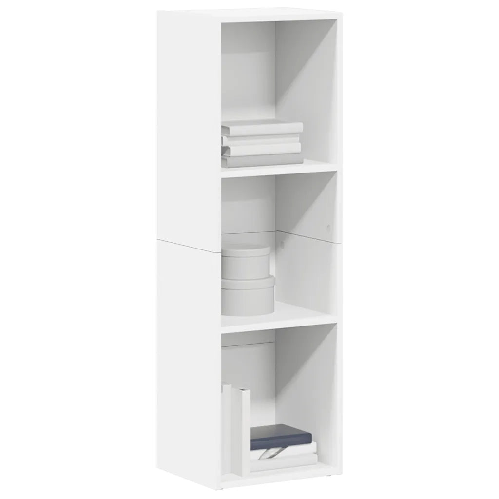Libreria/Mobile TV Bianco 36x30x114 cm in Legno Multistrato 800135