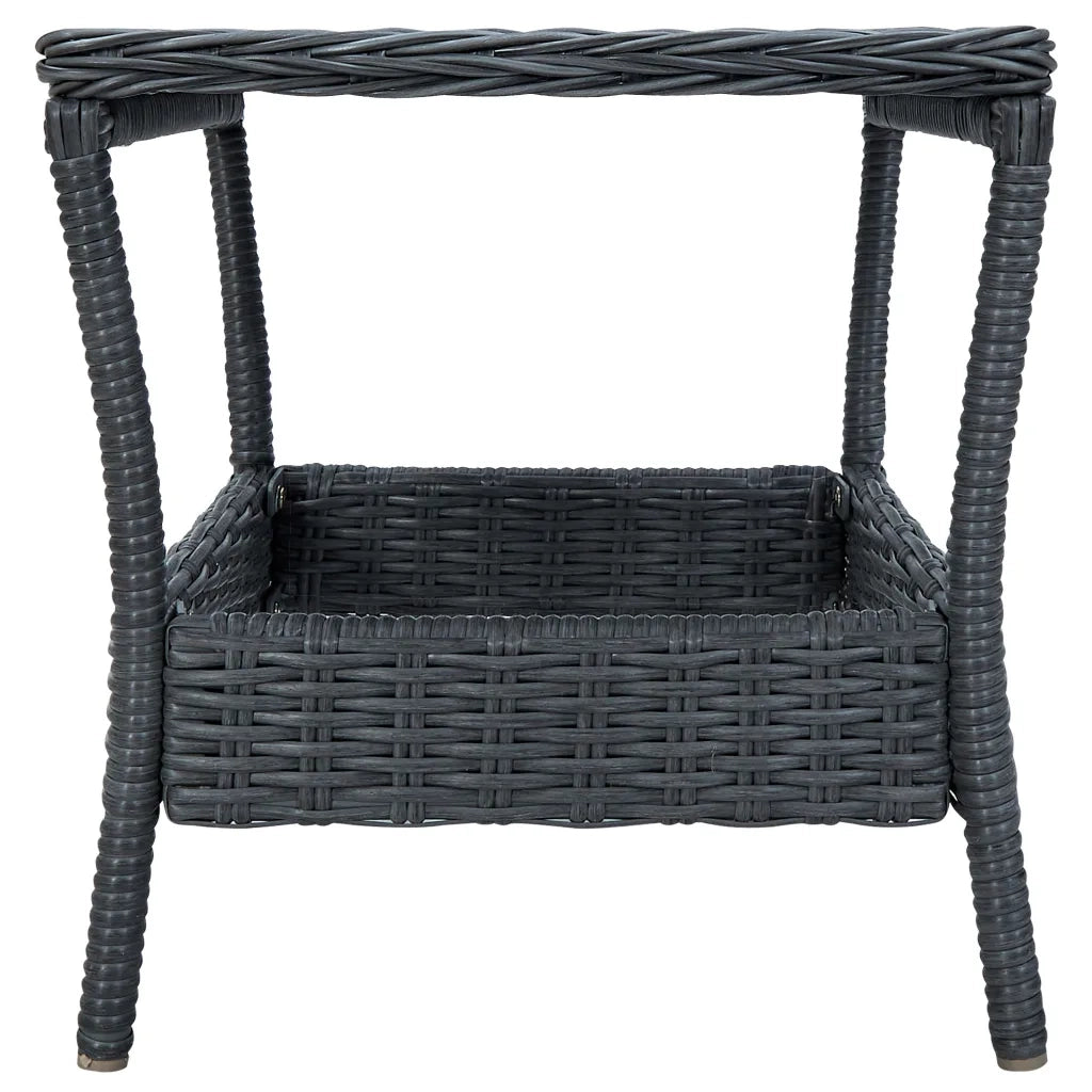 Set Divani da Giardino 2 pz con Cuscini Polyrattan Grigio Scuro cod mxl 42230
