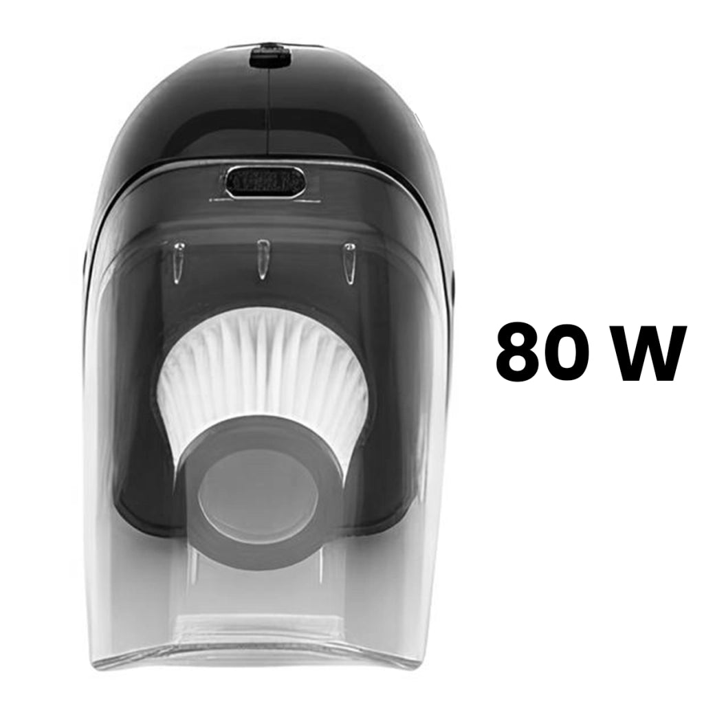 Aspirapolvere compatto con filo 80W per la pulizia interna del veicolo DC12V Nero trasparente Avizar